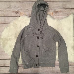 J.Crew heathered gray French Terry vintage hoodie